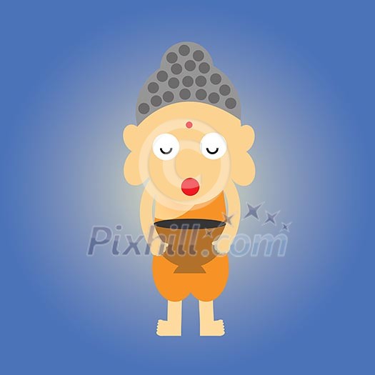 monk vector cartoon style for use monk vector cartoon style for use