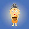 monk vector cartoon style for use