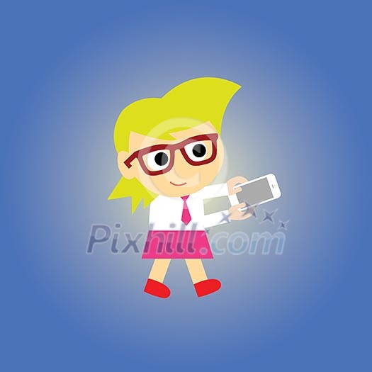 businesswoman vector cartoon style for use businesswoman vector cartoon style for use