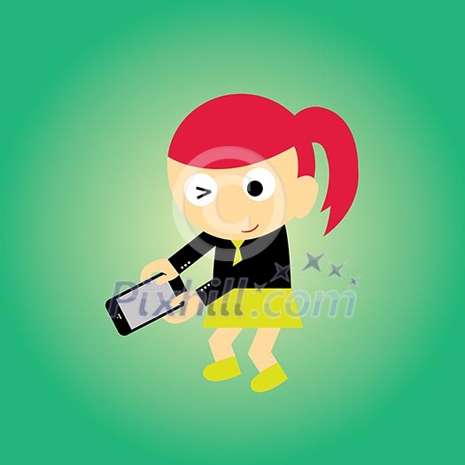 businesswoman vector cartoon style for use businesswoman vector cartoon style for use