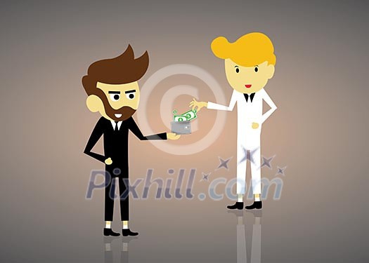 business partner vector cartoon style business partner vector cartoon style