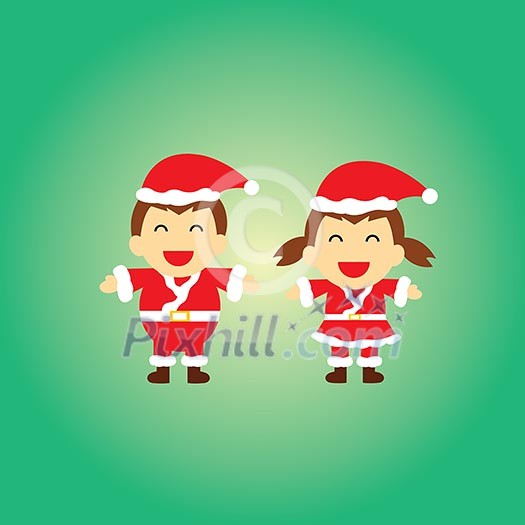 Santa claus vector cartoon style for greeting