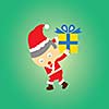 Santa claus vector cartoon style for greeting