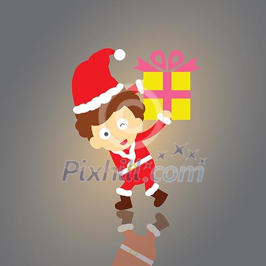 Santa claus vector cartoon style for greeting