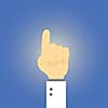 Forefinger concept vector cartoon style