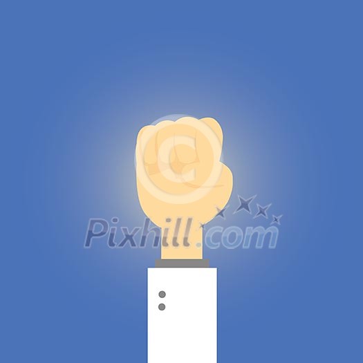 Fist concept vector cartoon style Fist concept vector cartoon style