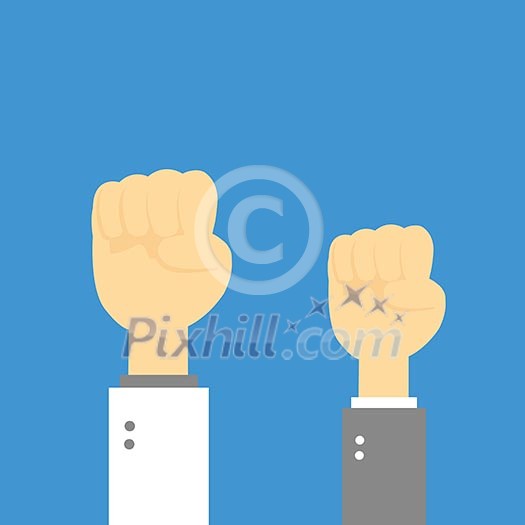 Fist concept vector cartoon style Fist concept vector cartoon style
