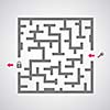 maze against on gray background.