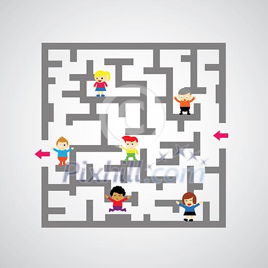 maze against on gray background. maze against on gray background.