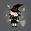 Witch vector cartoon style for use