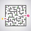 maze against on gray background.