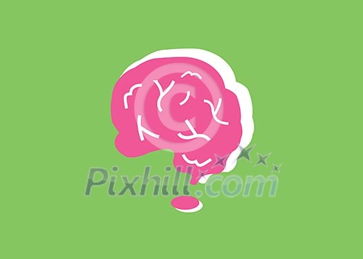 Human brain symbol vector cartoon Human brain symbol vector cartoon