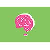 Human brain symbol  vector cartoon