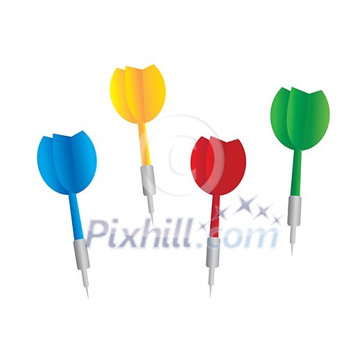 darts target vector cartoon style darts target vector cartoon style