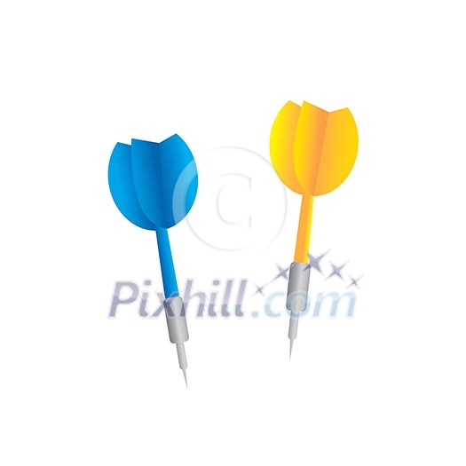 darts target vector cartoon style darts target vector cartoon style