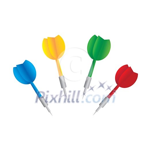darts target vector cartoon style darts target vector cartoon style