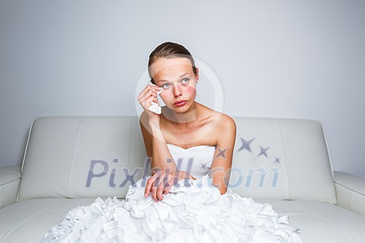 Sad bride crying Sad bride crying