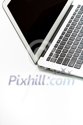 Modern laptop computer on white Modern laptop computer on white