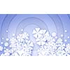 Background image with clover on blue background