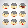 face emotion vector cartoon style