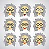 face emotion vector cartoon style