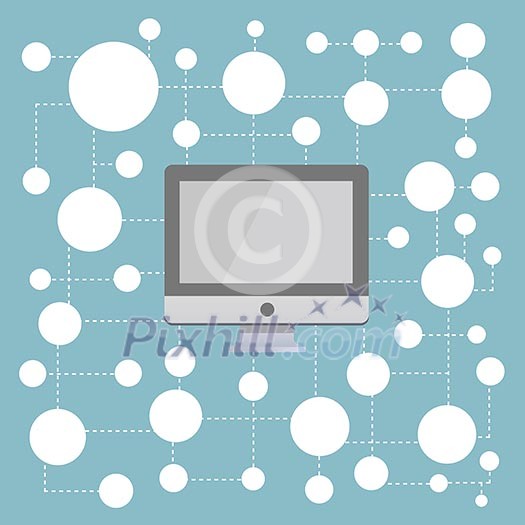 computer business vector cartoon style computer business vector cartoon style