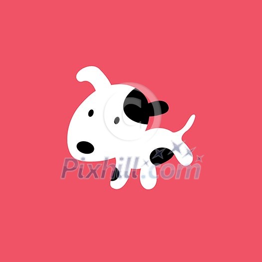 dog cartoon on pink background dog cartoon on pink background