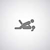sex behavior symbol  on gray background 