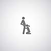 sex behavior symbol  on gray background 