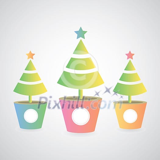 Christmas tree on gray background Christmas tree on gray background