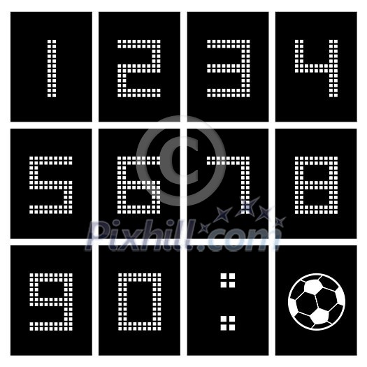 soccer ball score board number soccer ball score board number