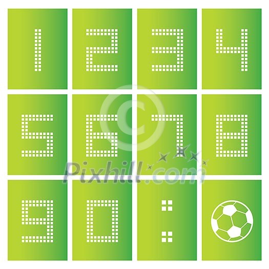 soccer ball score board number soccer ball score board number
