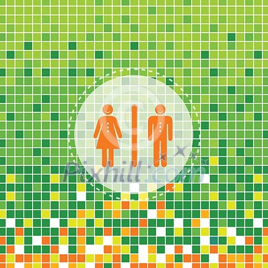 lady and gentleman symbol on green moses background lady and gentleman symbol on green moses background