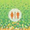 lady and gentleman symbol on green moses background