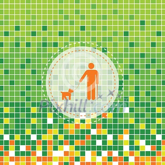 Blind symbol on green moses background Blind symbol on green moses background