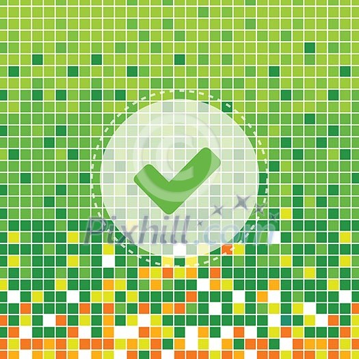 check mark on green moses background check mark on green moses background