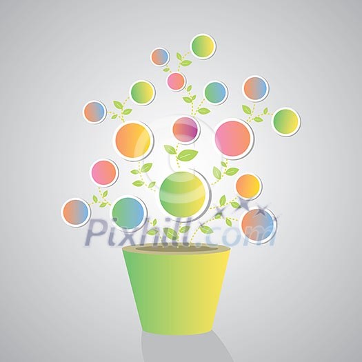 blank label growing in a plant blank label growing in a plant