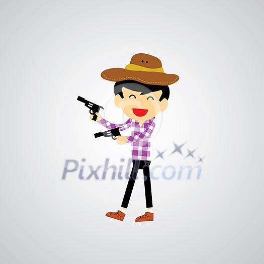 Cowboy vector cartoon for use Cowboy vector cartoon for use