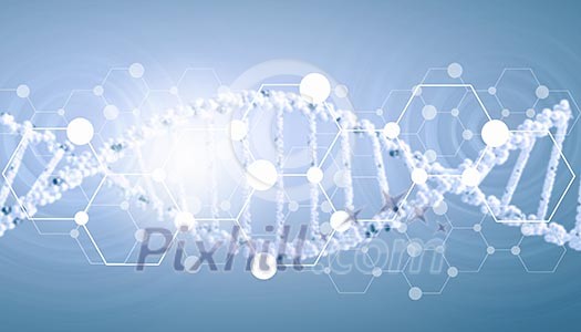 Digital background image with DNA molecules Digital background image with DNA molecules