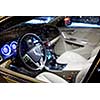 Modern car interior (shallow DOF - selective focus; color toned image)