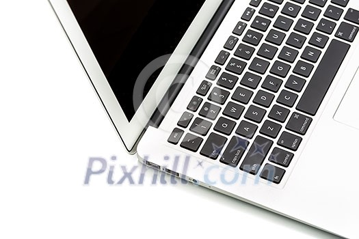 Modern laptop computer on white Modern laptop computer on white