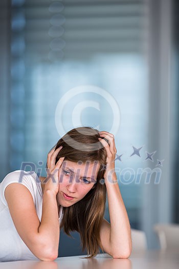 Depressed/anxious young woman Depressed/anxious young woman