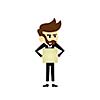manager vector cartoon for dialogs with other characters 