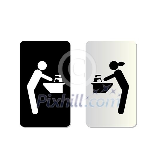rinse symbol tag on white background rinse symbol tag on white background