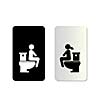 toilet symbol tag on white background 