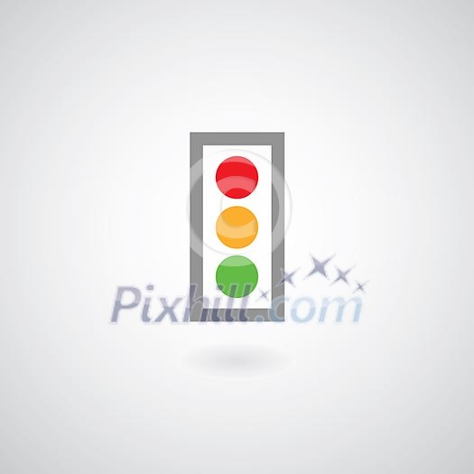Traffic lights symbol on gray background Traffic lights symbol on gray background