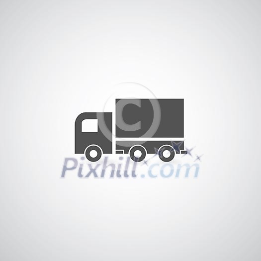truck symbol on gray background truck symbol on gray background