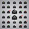 black icon email for business 