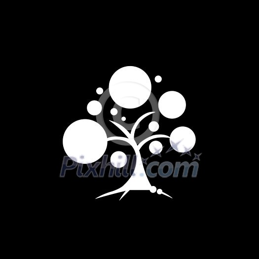black and white tree symbol black and white tree symbol