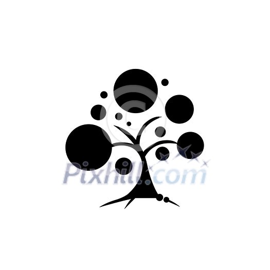 black and white tree symbol black and white tree symbol